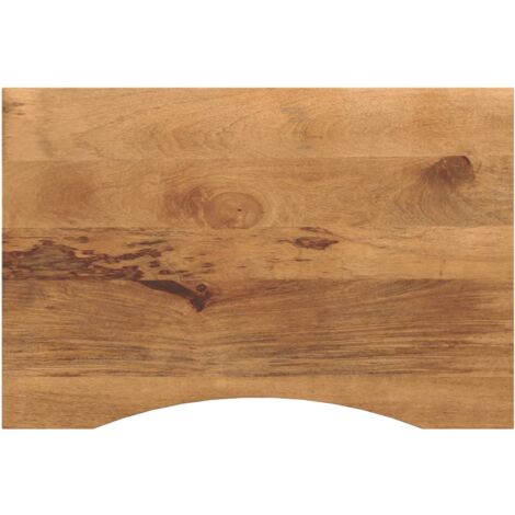 Desk Top with Curve 90x60x2.5 cm Solid Wood Rough Mango vidaXL (1/5)