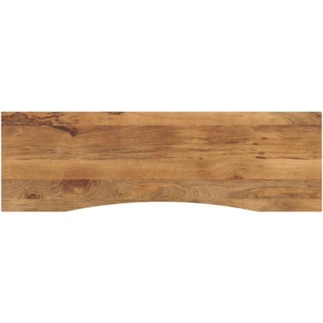 VidaXL Dining Table Brown And Black Solid Rough Mango Wood 47.2 In