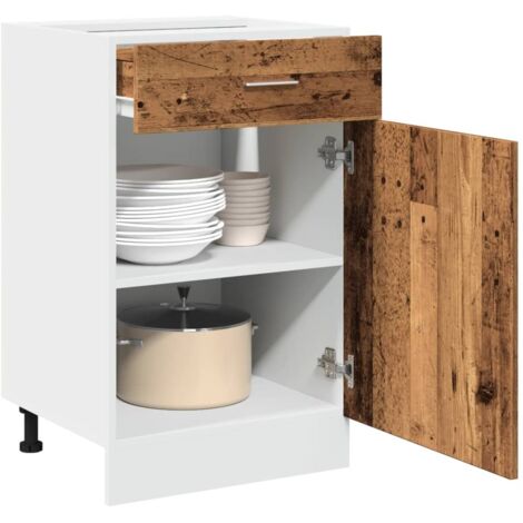 Drawer Bottom Cabinet Lyon Old Wood 50x46x81.5 cm Engineered Wood vidaXL