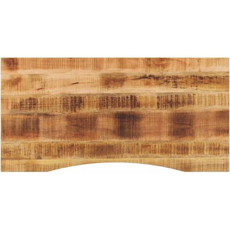 Desk Top with Curve 140x50x2.5 cm Solid Wood Rough Mango vidaXL
