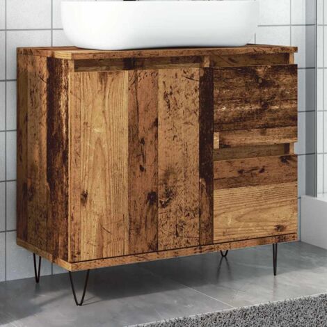 Sink Cabinet Old Wood 65x33x60 cm Engineered Wood vidaXL (1/5)