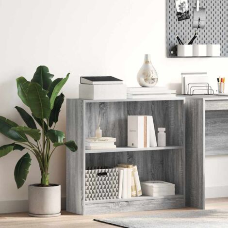 Bookcase Grey Sonoma 80x24x76 cm Engineered Wood vidaXL