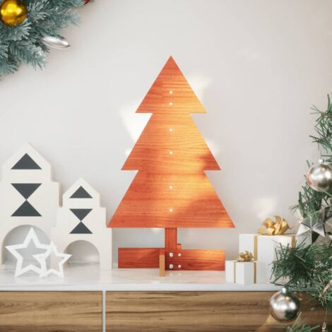 Wooden Christmas Tree for Decoration Wax Brown 60 cm Solid Wood Pine vidaXL (1/5)