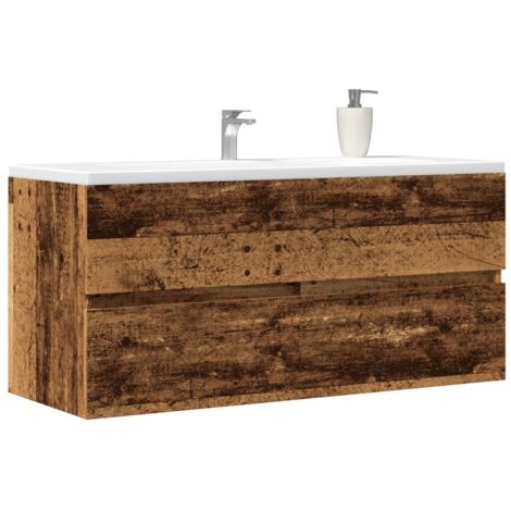 Sink Cabinet Old Wood 100x38.5x45 cm Engineered Wood vidaXL