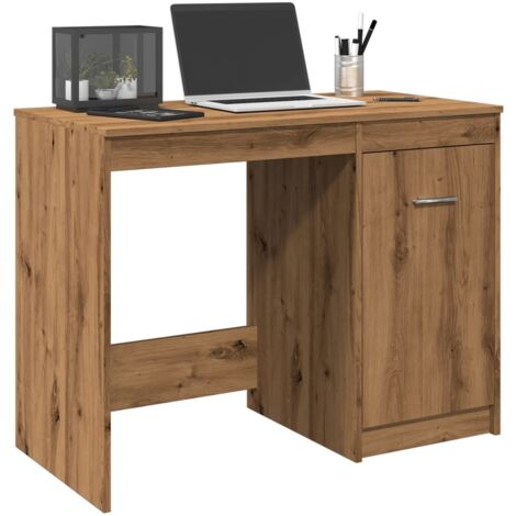 Desk Artisan Oak 100x50x76 cm Engineered Wood vidaXL