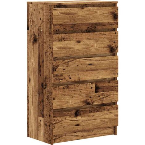 Drawer Cabinet Old Wood 60x36x103 cm Engineered Wood vidaXL