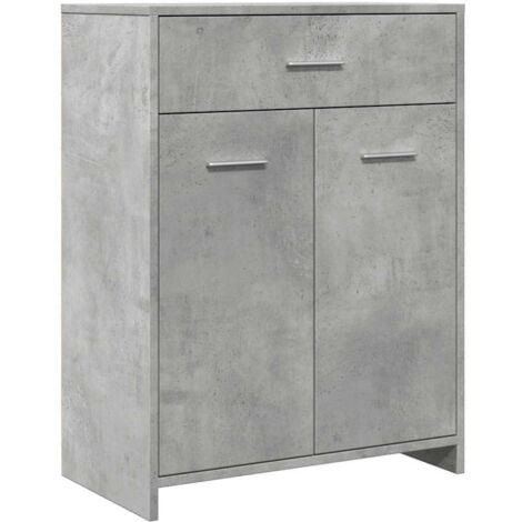 Bathroom Cabinet Concrete Grey 60x33x80 cm Engineered Wood vidaXL