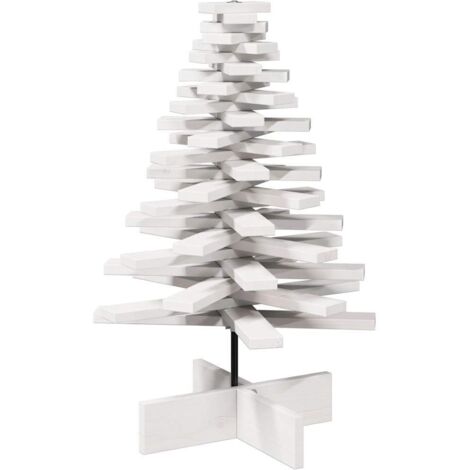 Wooden Christmas Tree for Decoration White 80 cm Solid Wood Pine vidaXL (1/5)