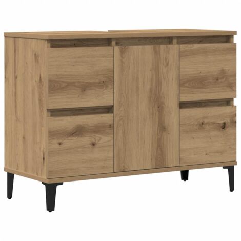 Sink Cabinet Artisan Oak 80x33x60 cm Engineered Wood vidaXL