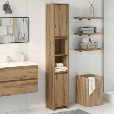 Bathroom Cabinet Artisan Oak 30x30x183.5 cm Engineered Wood vidaXL