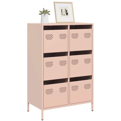 Highboard Pink 68x39x101.5 cm Steel vidaXL (1/5)