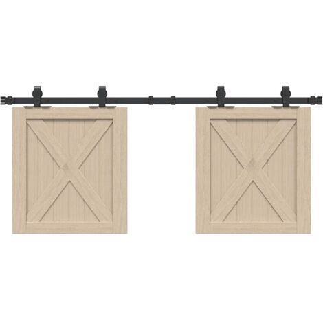 Sliding Cabinet Door Kit 122 cm Carbon Steel vidaXL