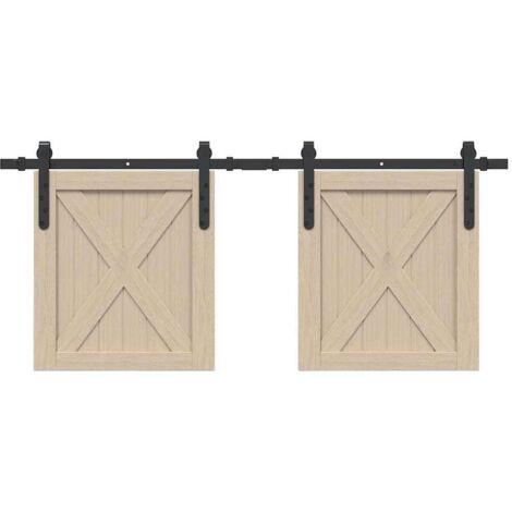 Sliding Cabinet Door Kit 122 cm Carbon Steel vidaXL