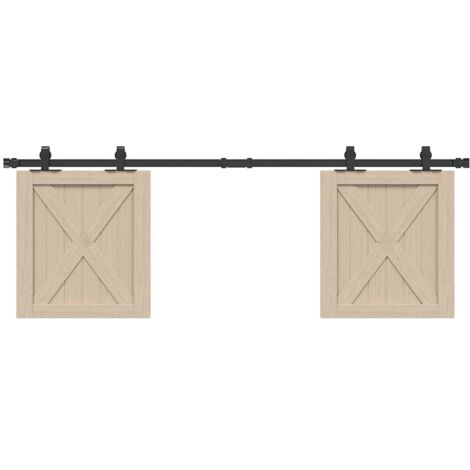 Sliding Cabinet Door Kit 152 cm Carbon Steel vidaXL