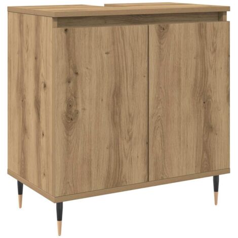 Bathroom Cabinet Artisan Oak 58x33x60 cm Engineered Wood vidaXL (1/5)