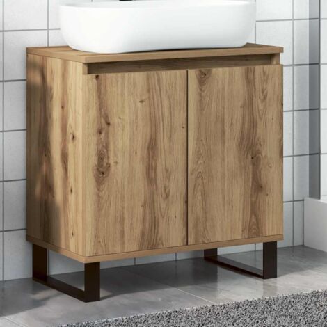 Bathroom Cabinet Artisan Oak 58x33x60 cm Engineered Wood vidaXL (1/5)