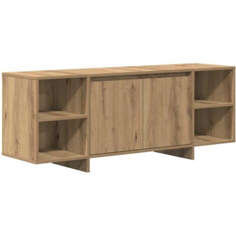 TV Cabinet Artisan Oak 130x35x50 cm Engineered Wood vidaXL (1/5)