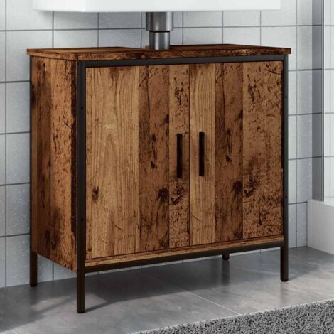 Sink Cabinet Old Wood 60x30x60 cm Engineered Wood vidaXL