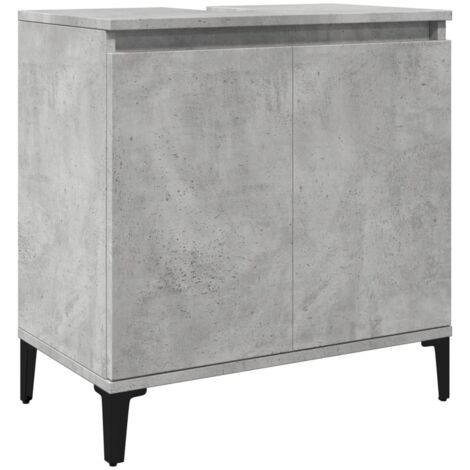 Sink Cabinet Concrete Grey 58x33x60 cm Engineered Wood vidaXL