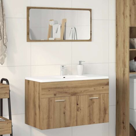Bathroom Sink Cabinet Artisan Oak 90x38.5x46 cm Engineered Wood vidaXL