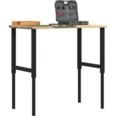 Workbench 100x60x(71.5-98) cm Solid Wood Oak vidaXL