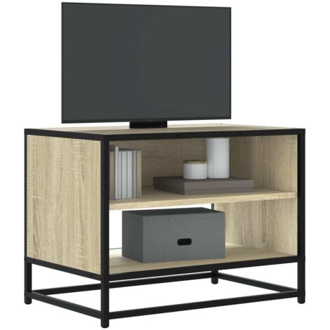 TV Cabinet Sonoma Oak 61x40x46 cm Engineered Wood and Metal vidaXL (1/5)