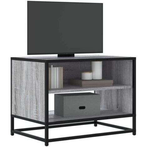 TV Cabinet Grey Sonoma 61x40x46 cm Engineered Wood and Metal vidaXL (1/5)