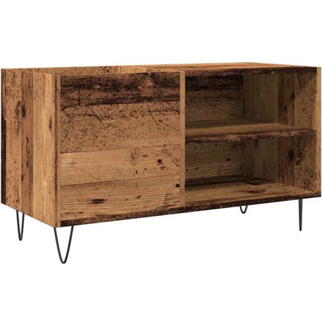 Record Cabinet Old Wood 84.5x38x48 cm Engineered Wood vidaXL