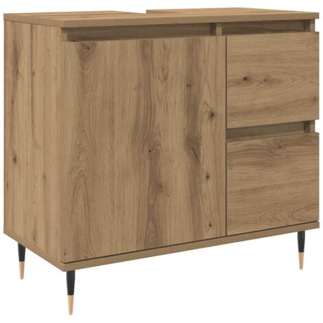 Bathroom Cabinet Artisan Oak 65x33x60 cm Engineered Wood vidaXL