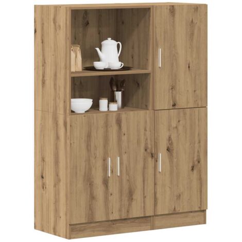 2 Piece Kitchen Cabinet Set Artisian Oak Engineered Wood vidaXL