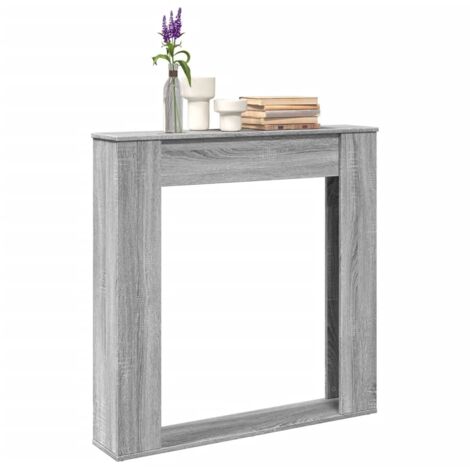 Fireplace Surround Grey Sonoma 100x20x100 cm Engineered Wood vidaXL