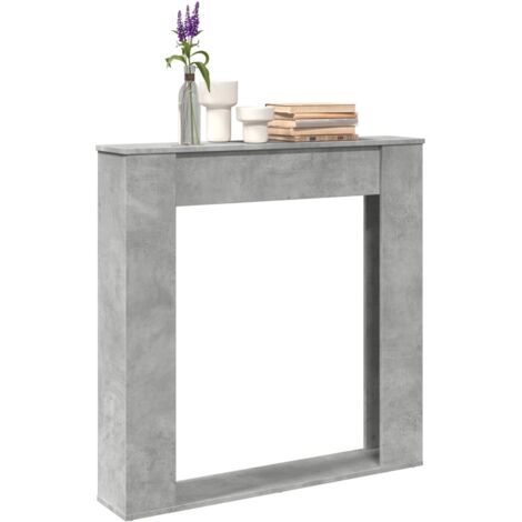 Fireplace Surround Concrete Grey 100x20x100 cm Engineered Wood vidaXL