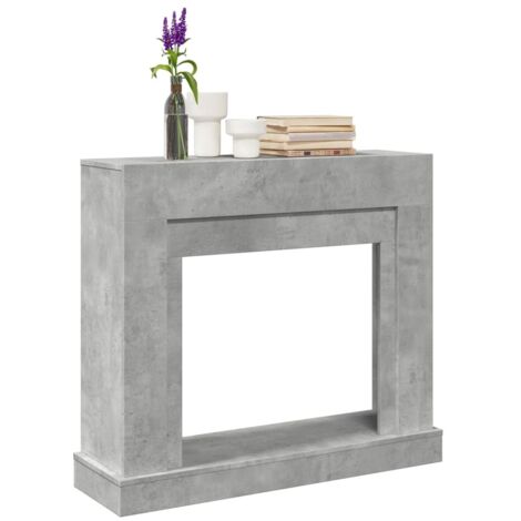 Fireplace Surround Concrete Grey 100x30x87.5 cm Engineered Wood vidaXL
