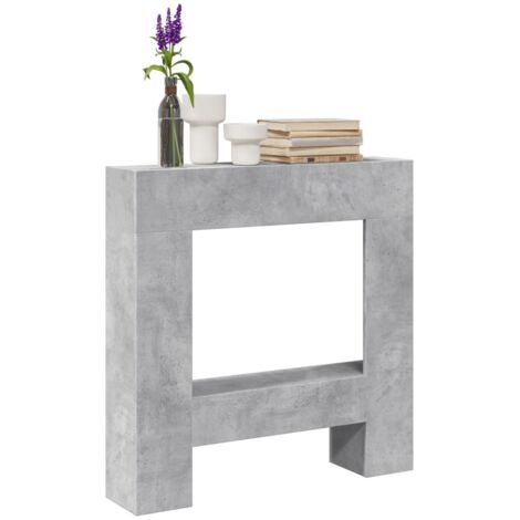 Fireplace Surround Concrete Grey 81x18x82 cm Engineered Wood vidaXL