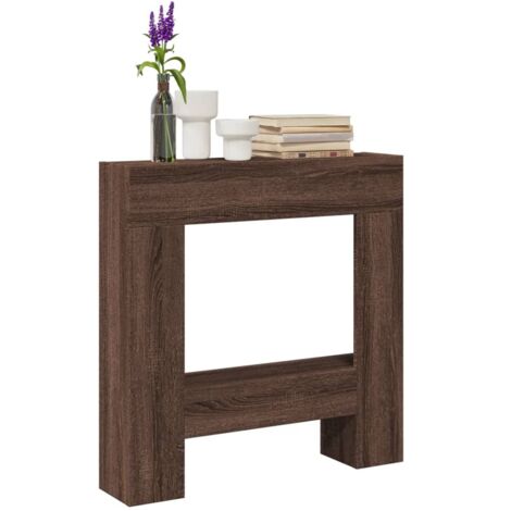 Fireplace Surround Brown Oak 81x18x82 cm Engineered Wood vidaXL