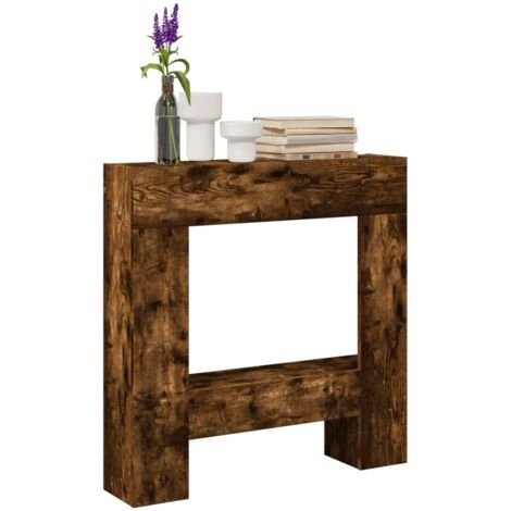 Fireplace Surround Smoked Oak 81x18x82 cm Engineered Wood vidaXL