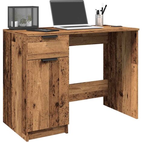 Desk Old Wood 100x50x75 cm Engineered Wood vidaXL