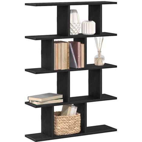 Wall Cube Shelf 12 Compartments Black Engineered Wood vidaXL