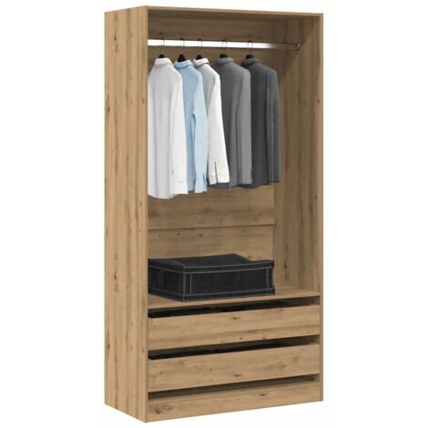 Wardrobe Artisan Oak 100x50x200 cm Engineered Wood vidaXL