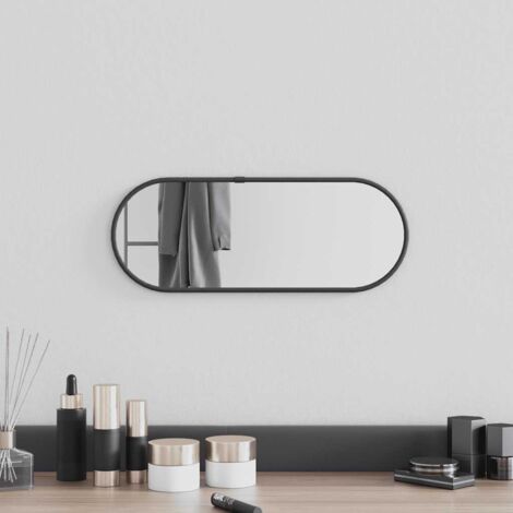 Wall Mirror Black 40x15 cm Oval vidaXL