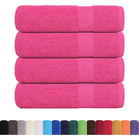 Shower Towels 4 pcs Pink 70x140 cm 360 gsm 100% Cotton vidaXL