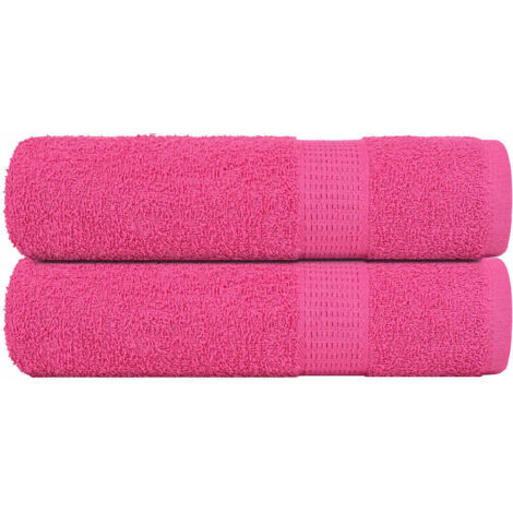 Shower Towels 2 pcs Pink 70x140 cm 360 gsm 100% Cotton vidaXL