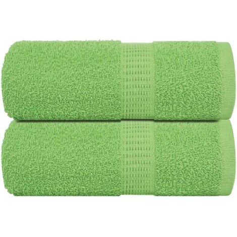 Guest Towels 2 pcs Apple Green 30x50 cm 360 gsm 100% Cotton vidaXL