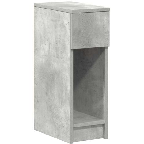 Bedside Cabinet with Drawer Concrete Grey 20x36x60 cm vidaXL