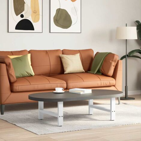 Coffee Table Legs White 2 pcs 70x(30-31) cm Steel vidaXL