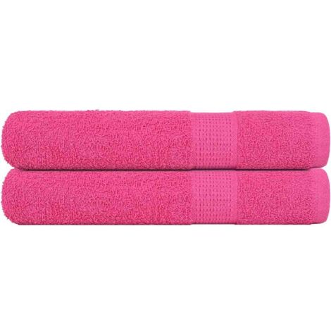 Sauna Towels 2 pcs Pink 80x200 cm 360 gsm 100% Cotton vidaXL