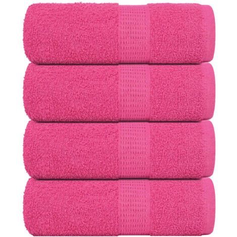 Guest Towels 4 pcs Pink 30x50 cm 360 gsm 100% Cotton vidaXL