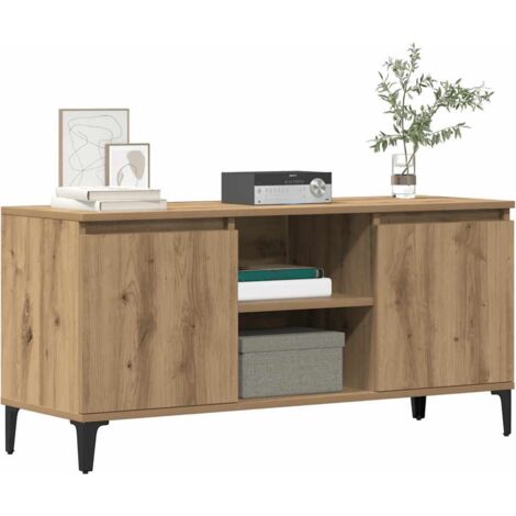 TV Cabinet Artisan Oak 102x35x50 cm Engineered Wood vidaXL (1/5)