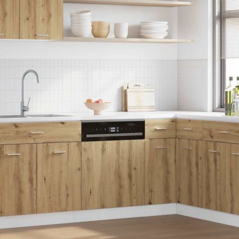Dishwasher Panel Lyon Artisian Oak 45x3x67 cm Engineered Wood vidaXL