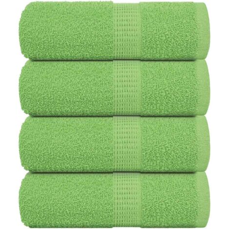 Guest Towels 4 pcs Apple Green 30x50 cm 360 gsm 100% Cotton vidaXL
